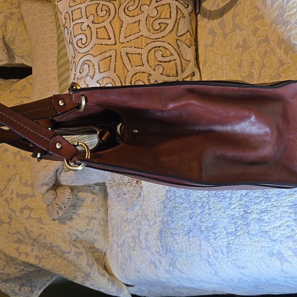 Gianni Conti Elegant Brown Leather Shoulder Bag - Picture 3 of 9